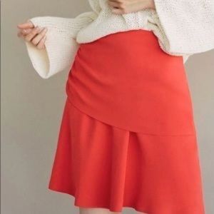 Massimo Dutti ruched layered mini skirt